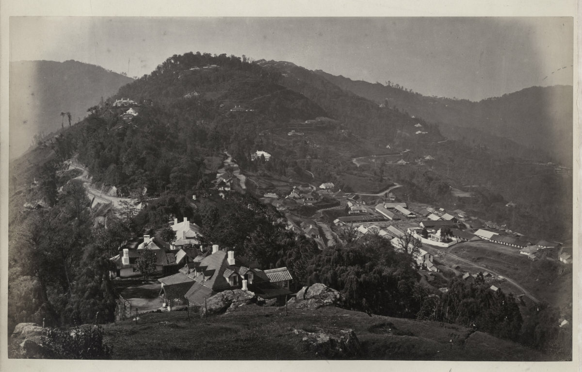 c.1860\'s PHOTO INDIA BOURNE No 1871 - DARJEELING FROM OBSERVATORY HILL