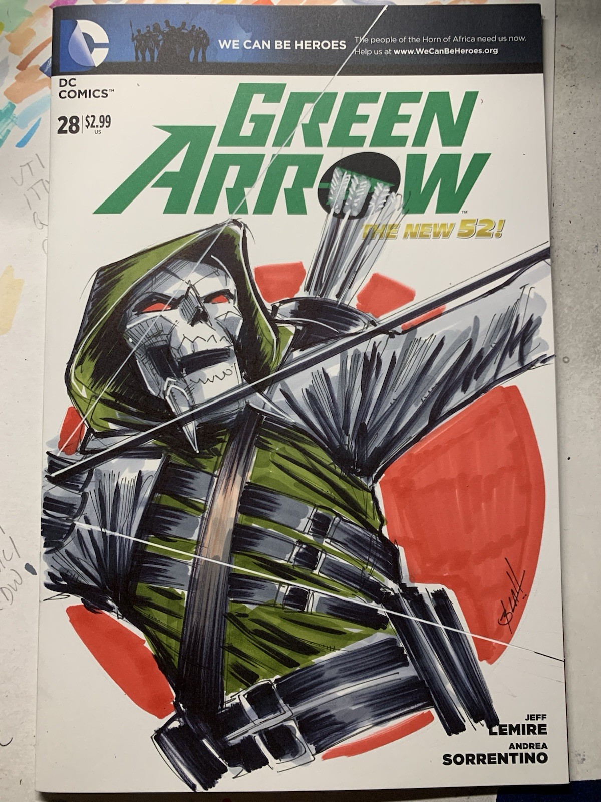Green Arrow 28 Original Sketch Cover Variant 