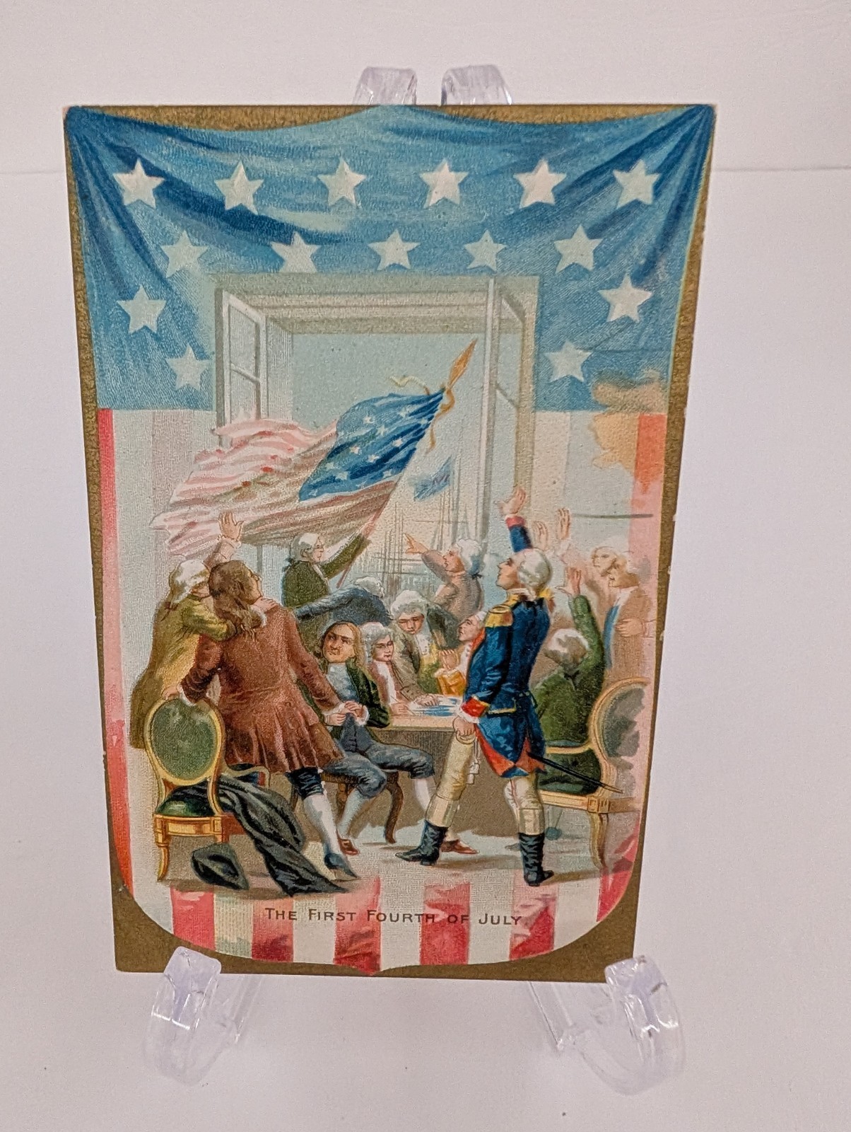 Antique c1905 Raphael Tuck Postcard The First Fourth of July Patriotic No 109