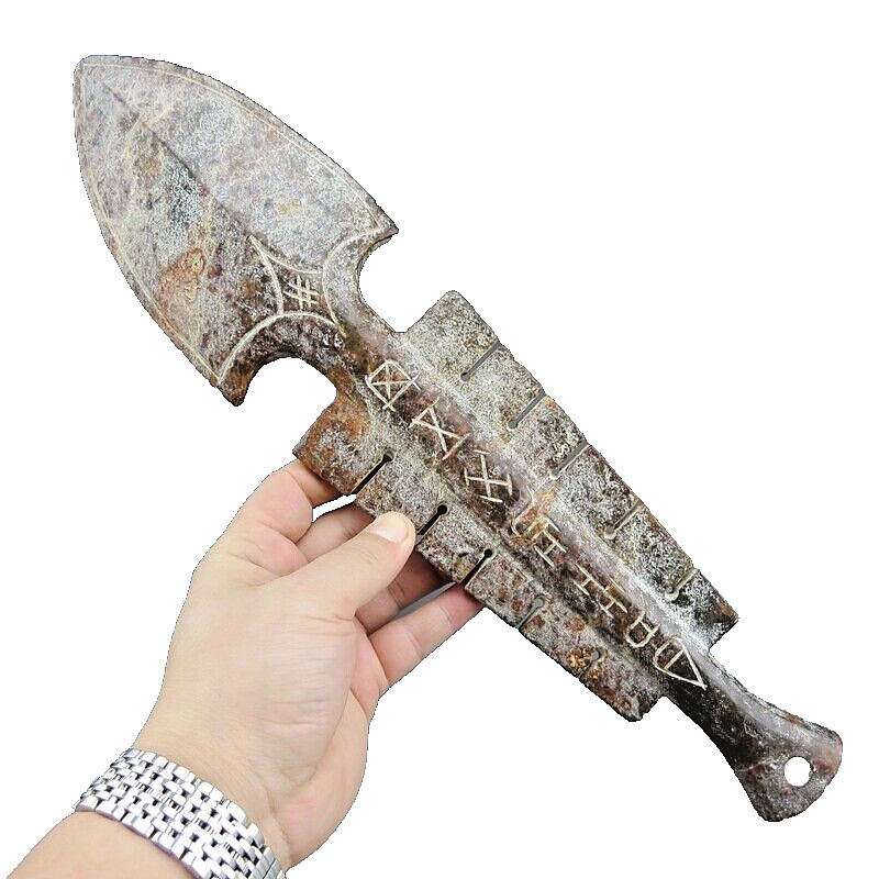 China,old  jade,hongshan culture,collectibles,rare weapon, statues N606
