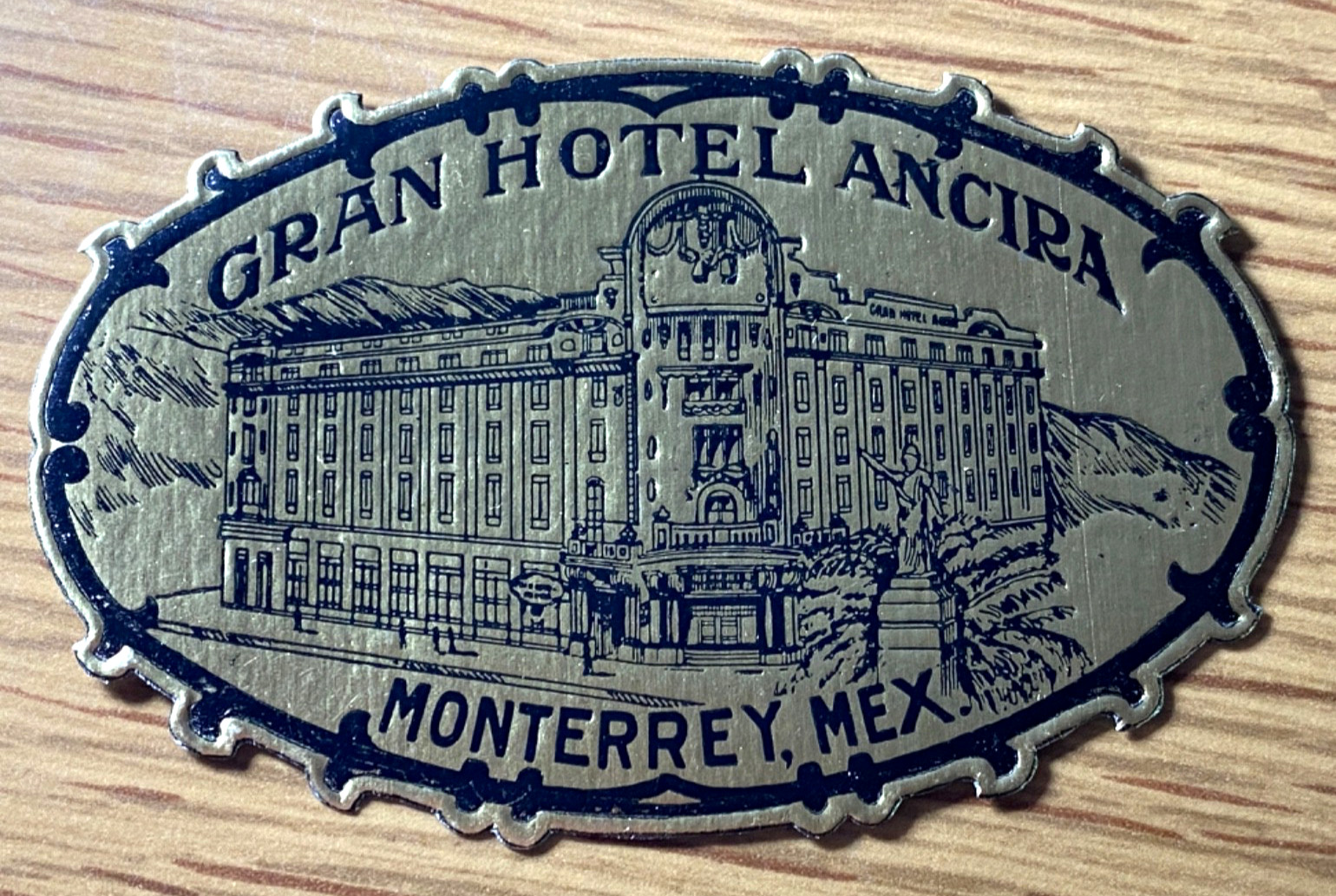 1940s GRAN HOTEL ANCIRA vintage 3.25
