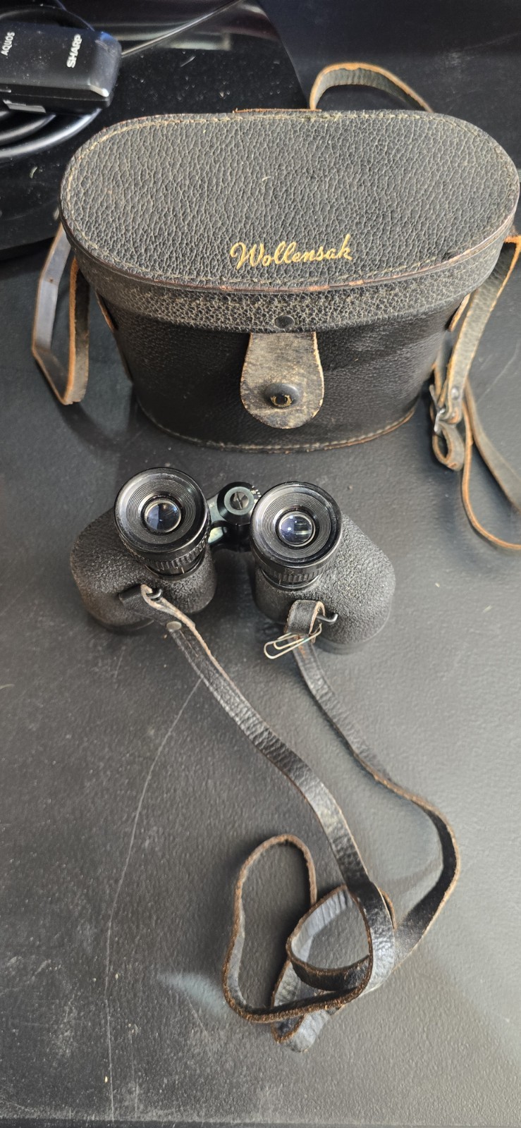 Vintage US Army WW2 Wollensak Rochester 6 x 30 Field Binoculars + Leather Case