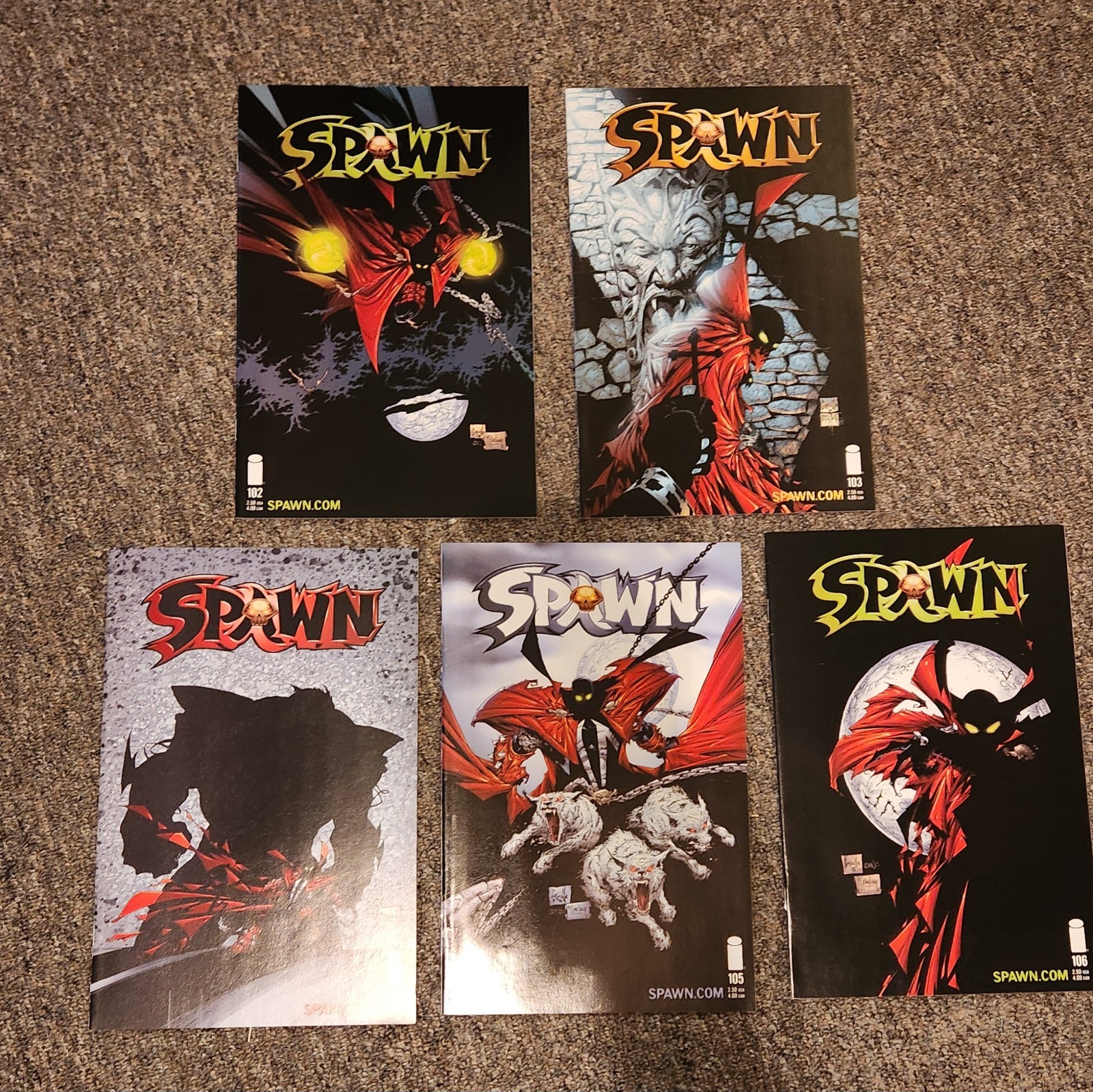 Spawn Lot Of 5 Comics Issues 102, 103, 104, 105, 106 Spawn Lot Of 5 Comics Issues 102, 103, 104, 105, 106