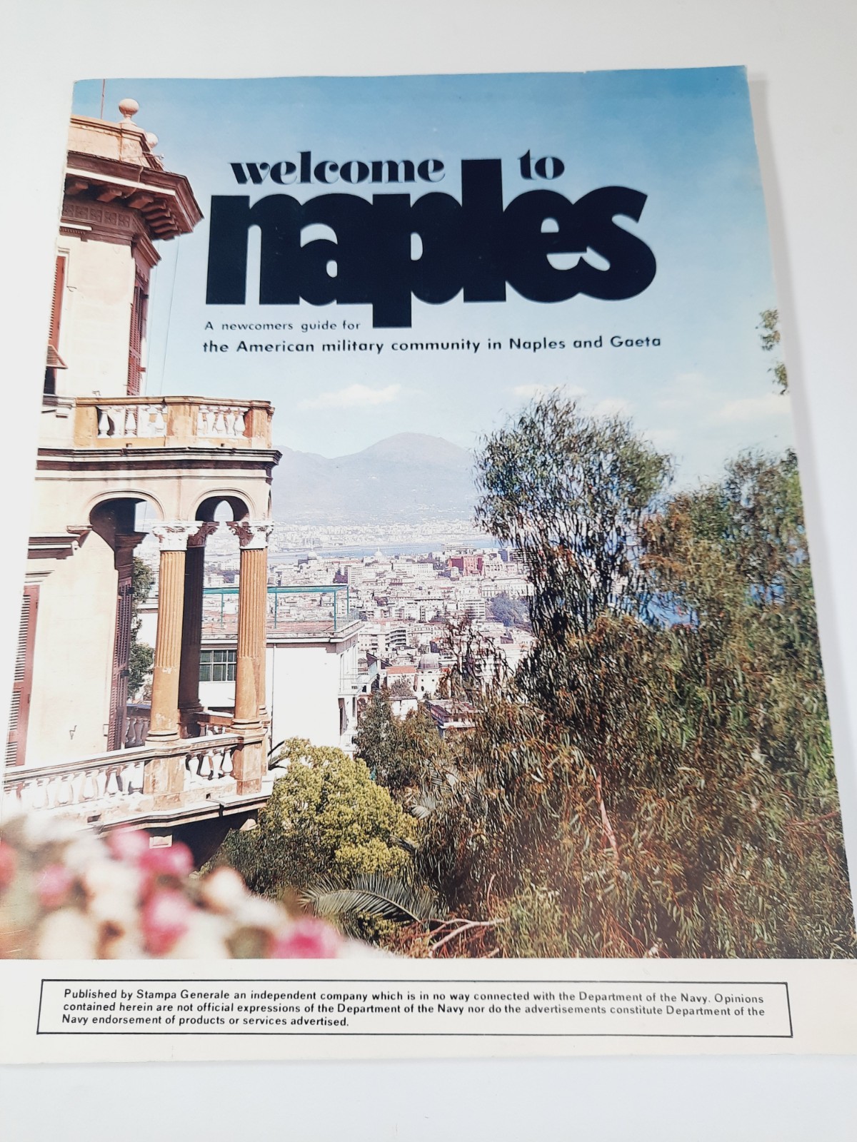 Vtg Naples Italy American Military Guide Book