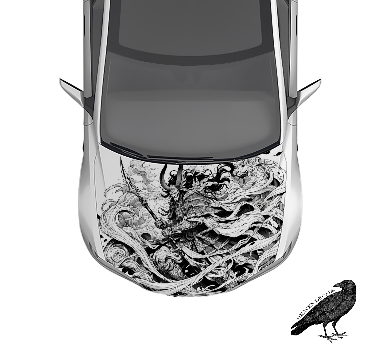 Samurai Japanese Hood Wrap Weatherproof Vinyl Car Decal 50