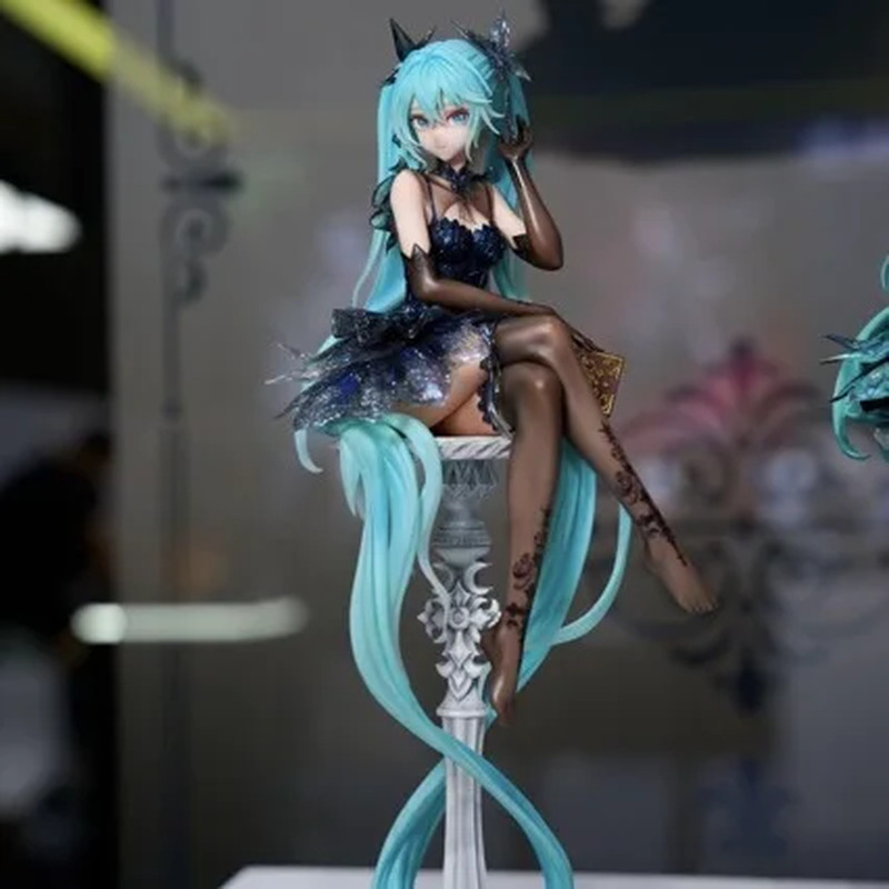 Hatsune Miku Figure Black Dress Edition Miku Figures Cute Girl Action Figurine