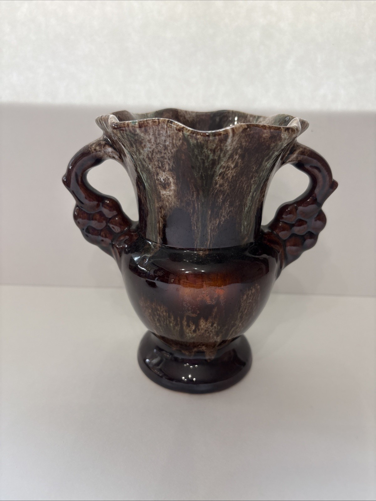 Twin Handle Amphora Urn Vase 312/15 6”