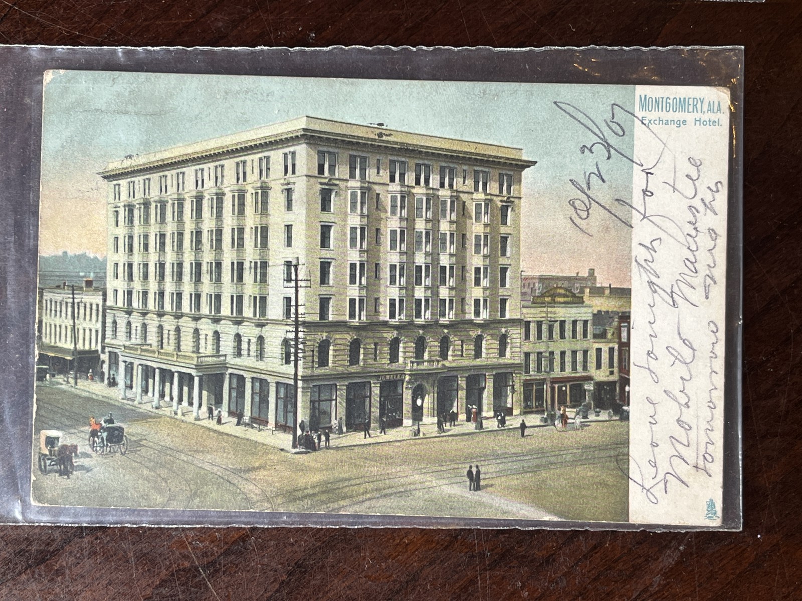 Exchange Hotel Montgomery AL Montgomery Co 1907 Divided Back Postcard Posted