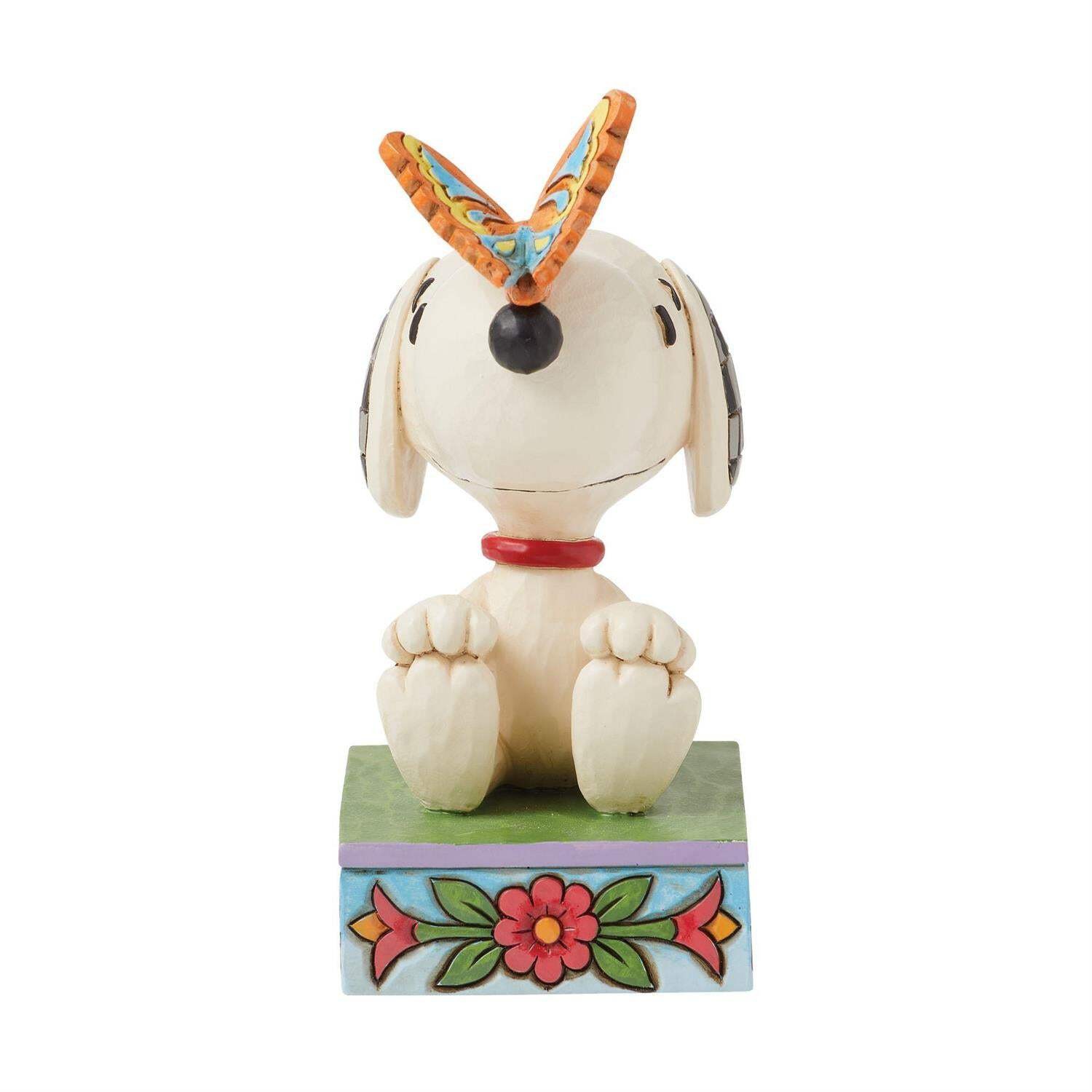 Jim Shore The Perfect Landing - Snoopy Butterfly on Nose 6016264 Peanuts 2025