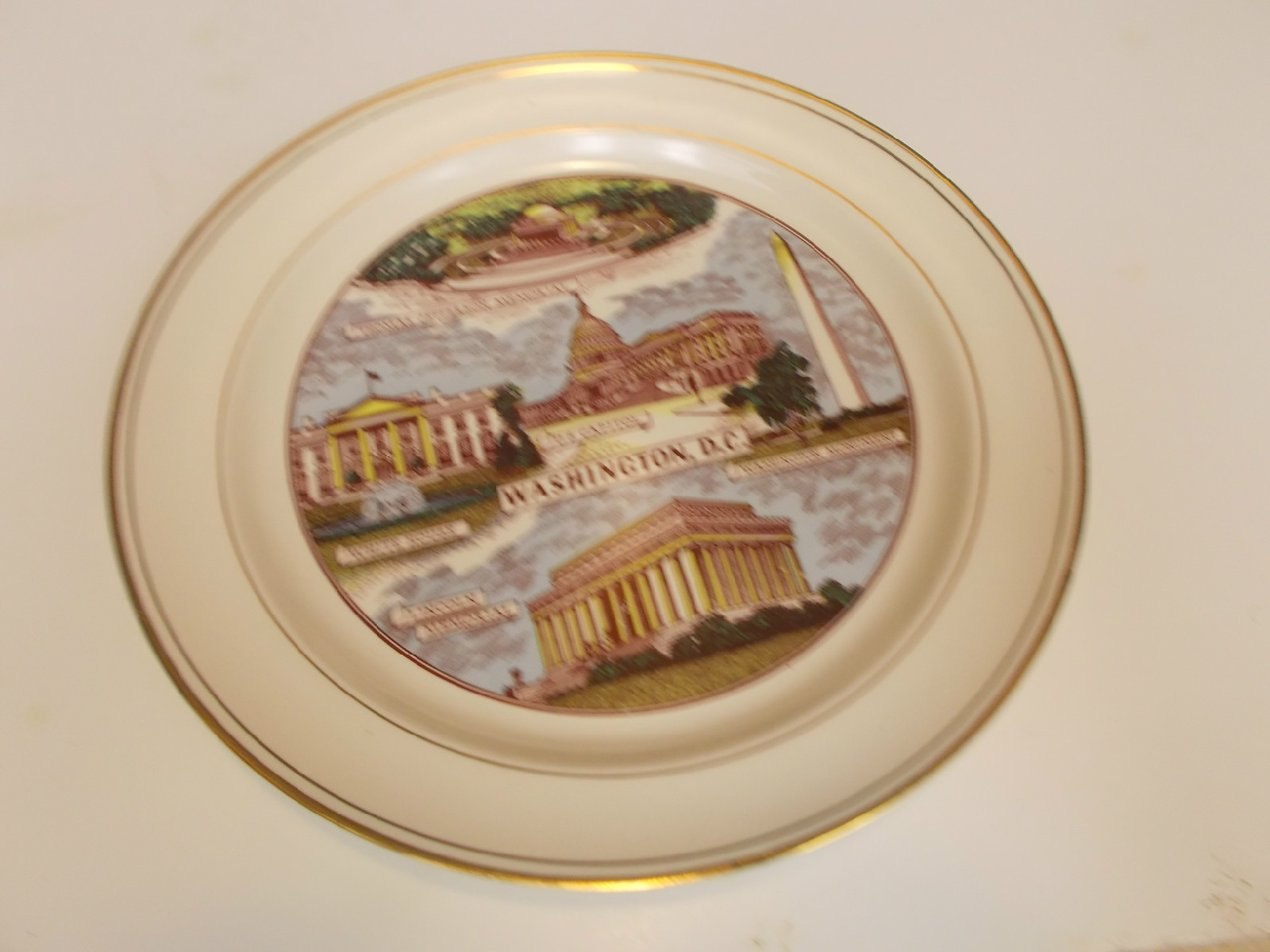 WASHINGTON D.C. SOUVENIR COLLECTOR PLATE, #5531, TAYLOR SMITH MFR.