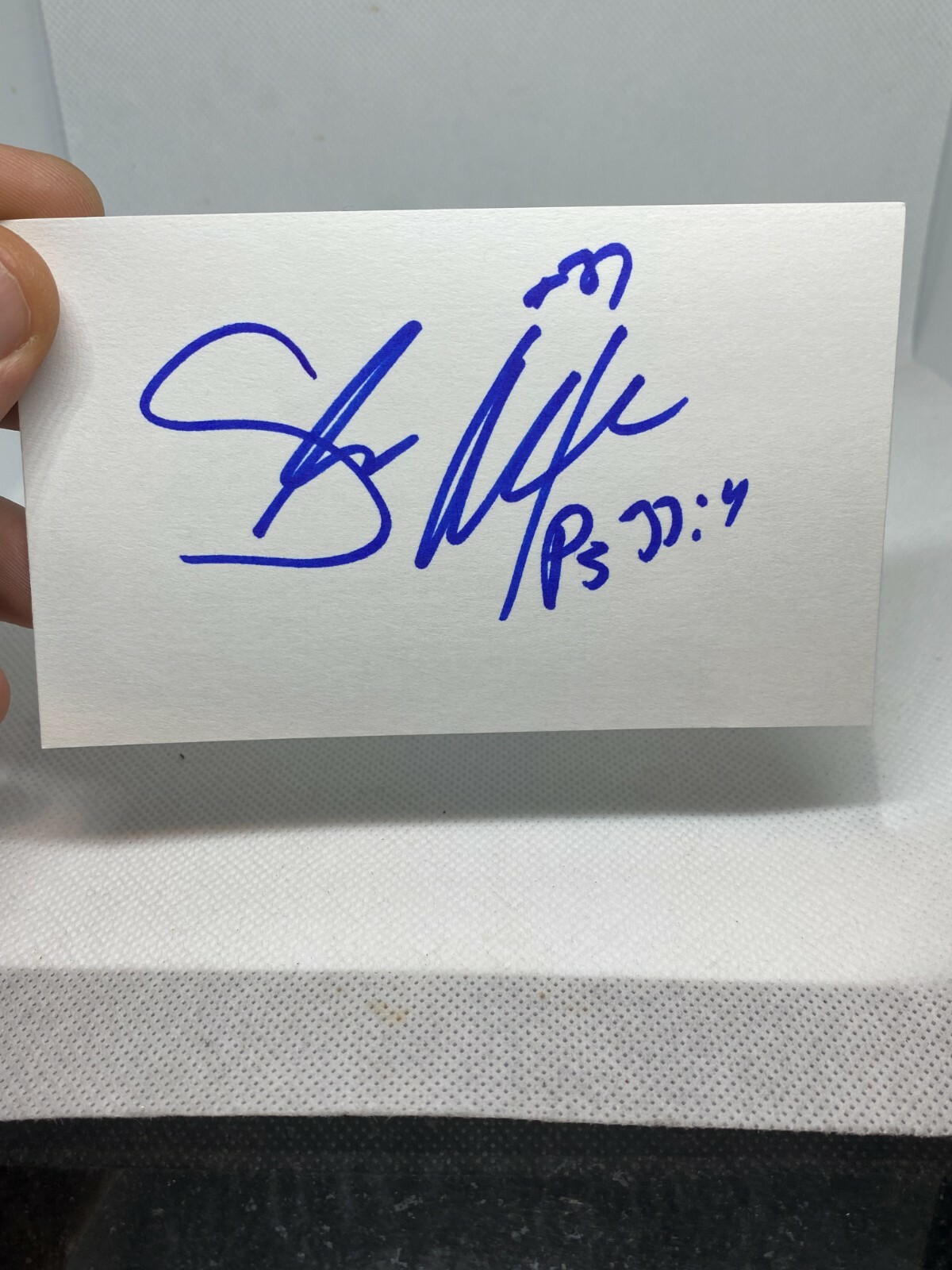 Shaun Alexander Signed Index Card Autograph Seattle Seahawks