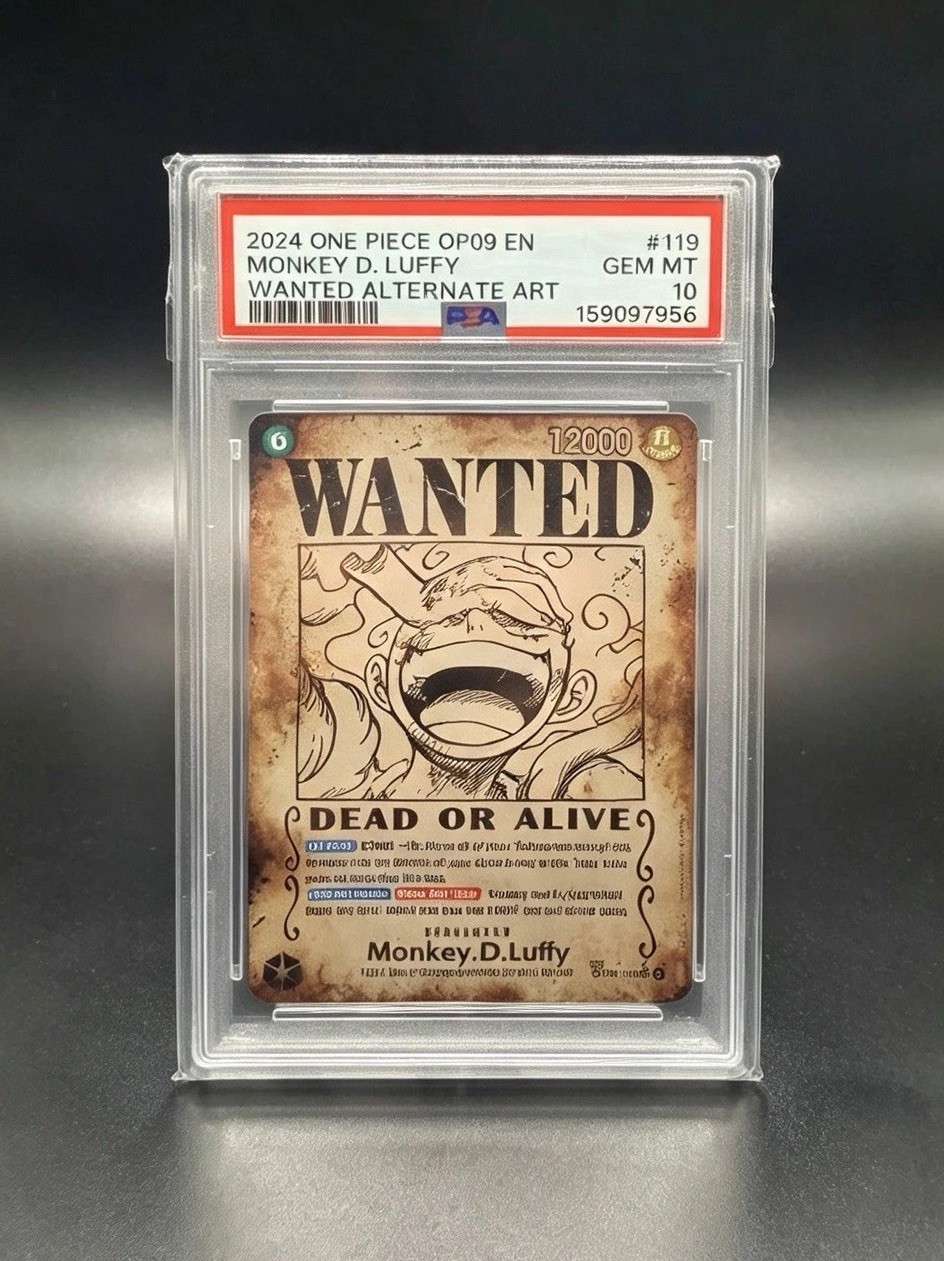 One Piece 2024 OP09 EN Monkey D. Luffy Wanted #119 Alt Art PSA 10
