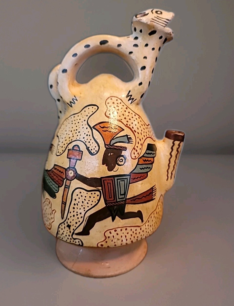 Ceramic Vase South American, Ceremonial Incense Burner/Pre- COLOMBIAN Pottery
