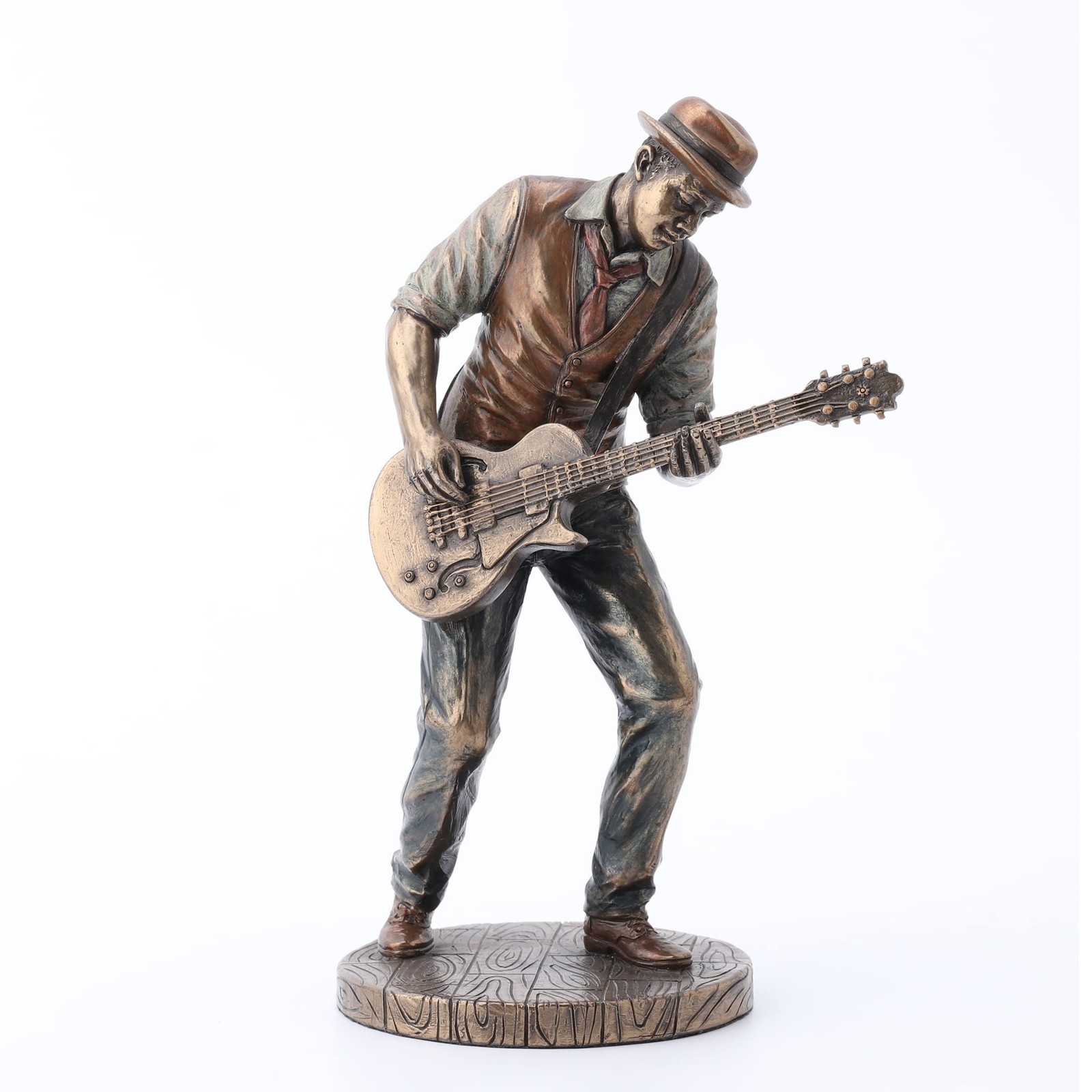 Veronese Jazz Band Casual Guitar Player Statue,Sculptures & Figurines, Bronze