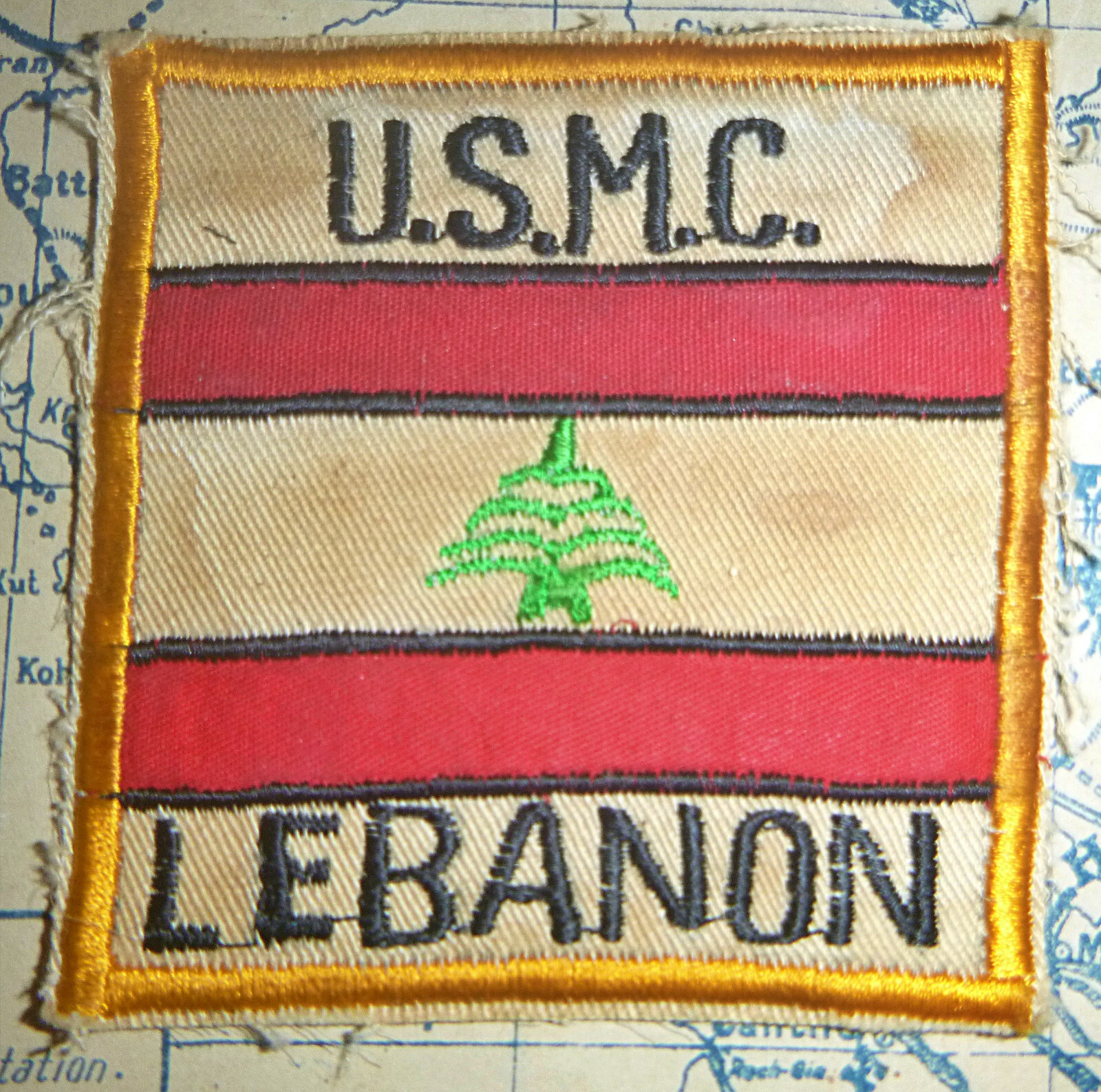 Lebanon - Original 1980\'s Patch - USMC - United States Marine Corps - D.318