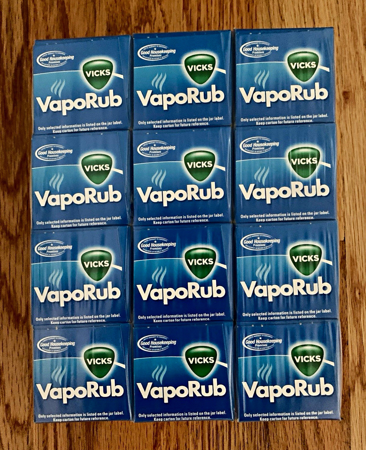 Vintage Vicks VapoRub Ointment  1.76 oz (50g) 12 Pack Exp FEB 16 Sealed NOS