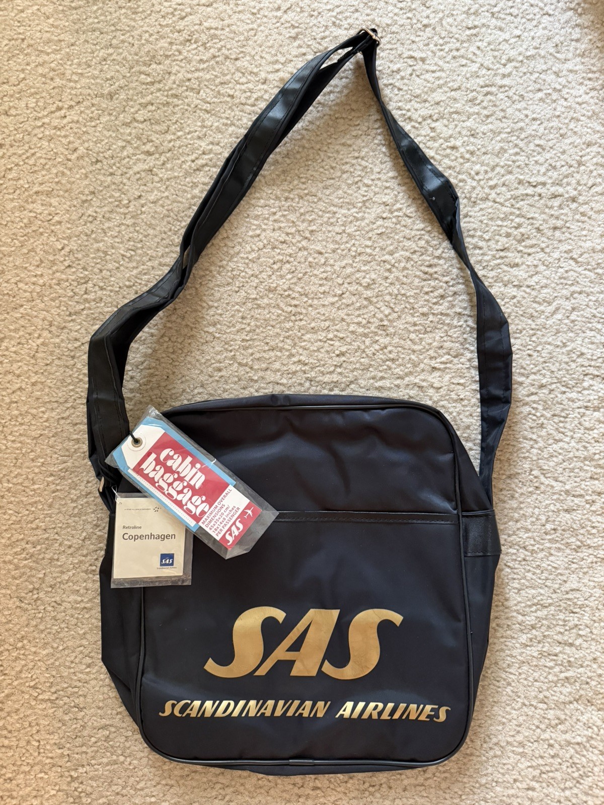Vintage SAS Scandinavian Airlines Tote Retro Travel Bag Vintage SAS Scandinavian Airlines Tote Retro Travel Bag
