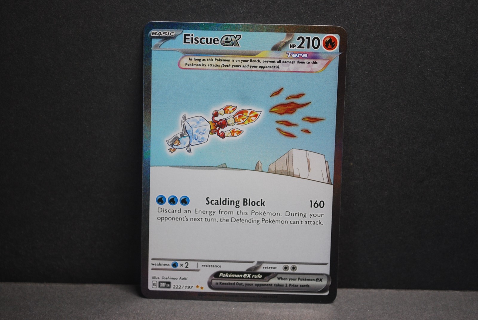 Obsidian Flames Eiscue Ex Holo #222/197 Near Mint /Mint