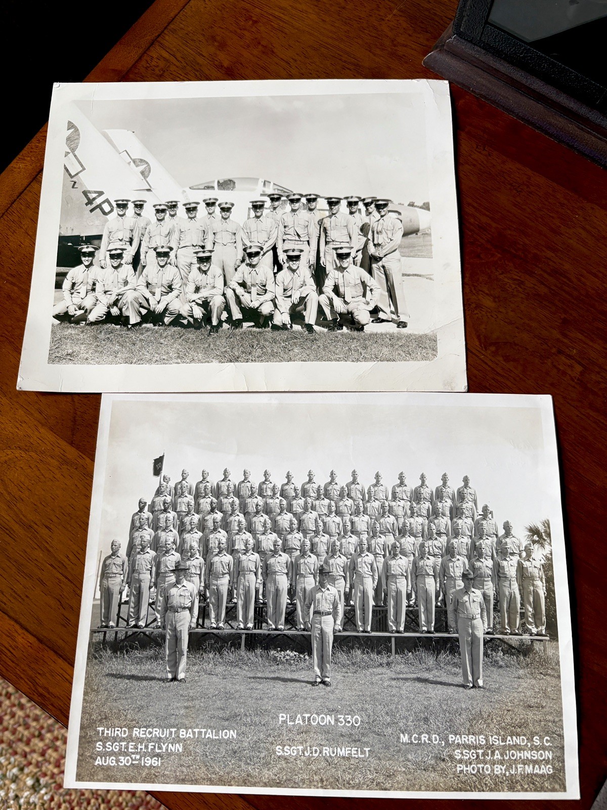 Vintage 1961-62 USMC Graduating Class Panorama Photos with Signatures