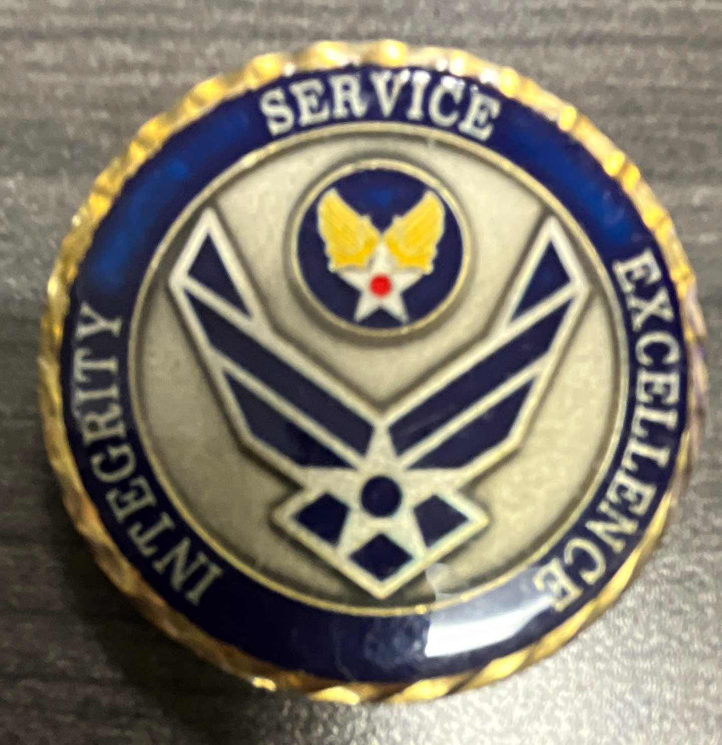 USAF Integrity Service Excellence A8F Original Militaria Challenge Coin