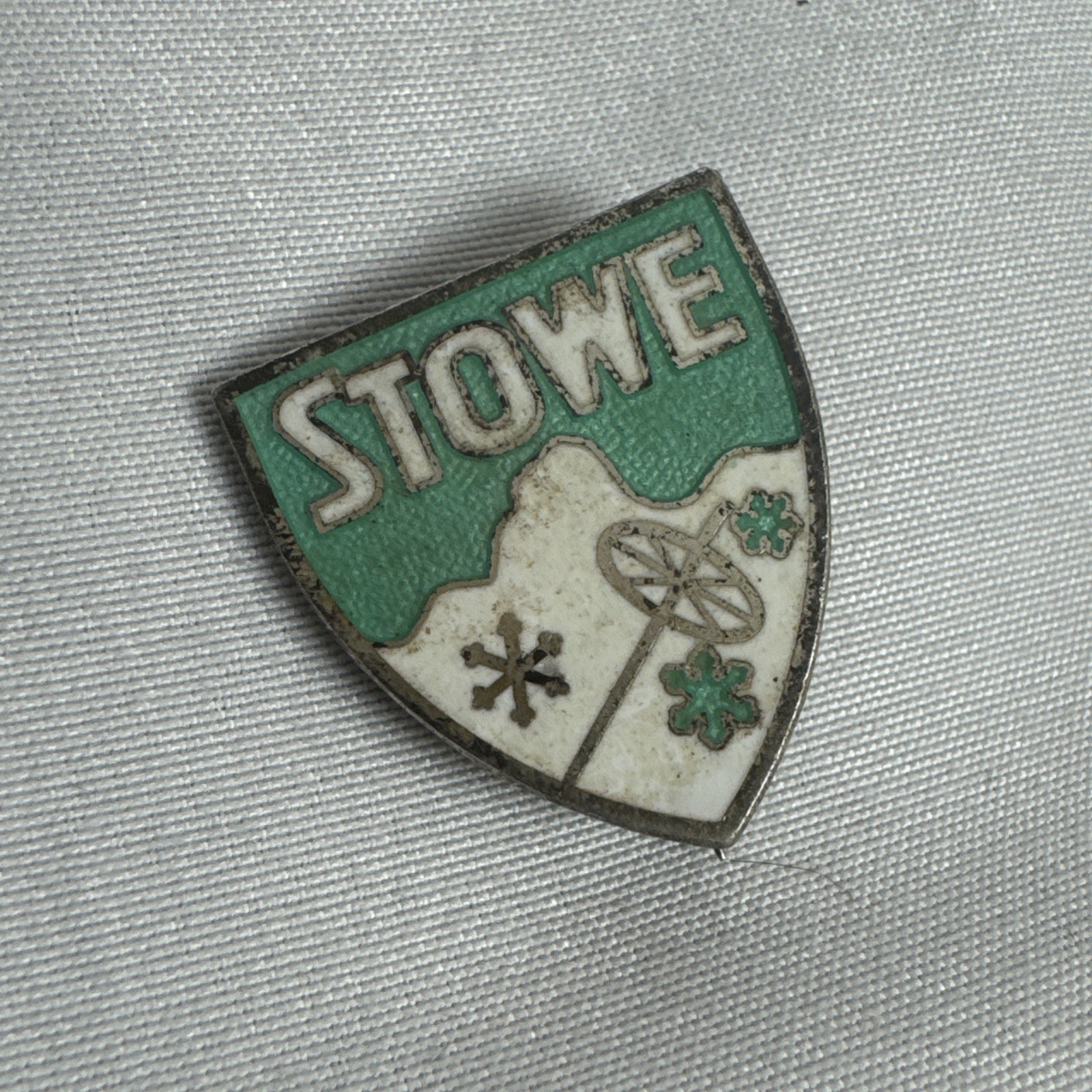 Vintage Sterling Silver Stowe Vermont Skiing Ski Pin VT Hilborn-Hamburger