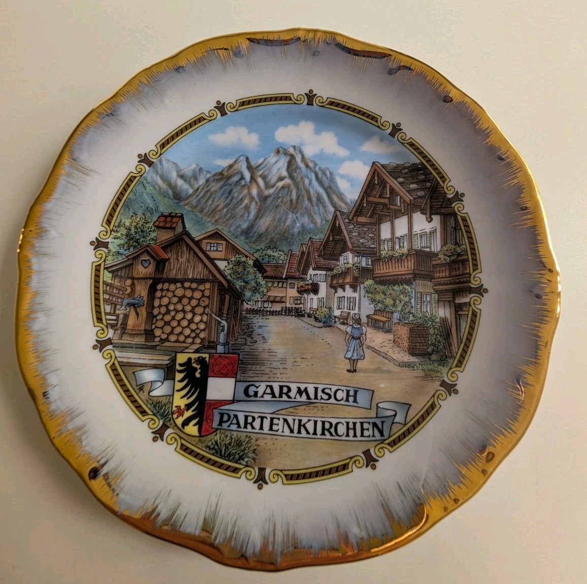 Garmisch Partenkirchen Mountain Resort Souvenir Collector Plate Bavaria Germany Garmisch Partenkirchen Mountain Resort Souvenir Collector Plate Bavaria Germany