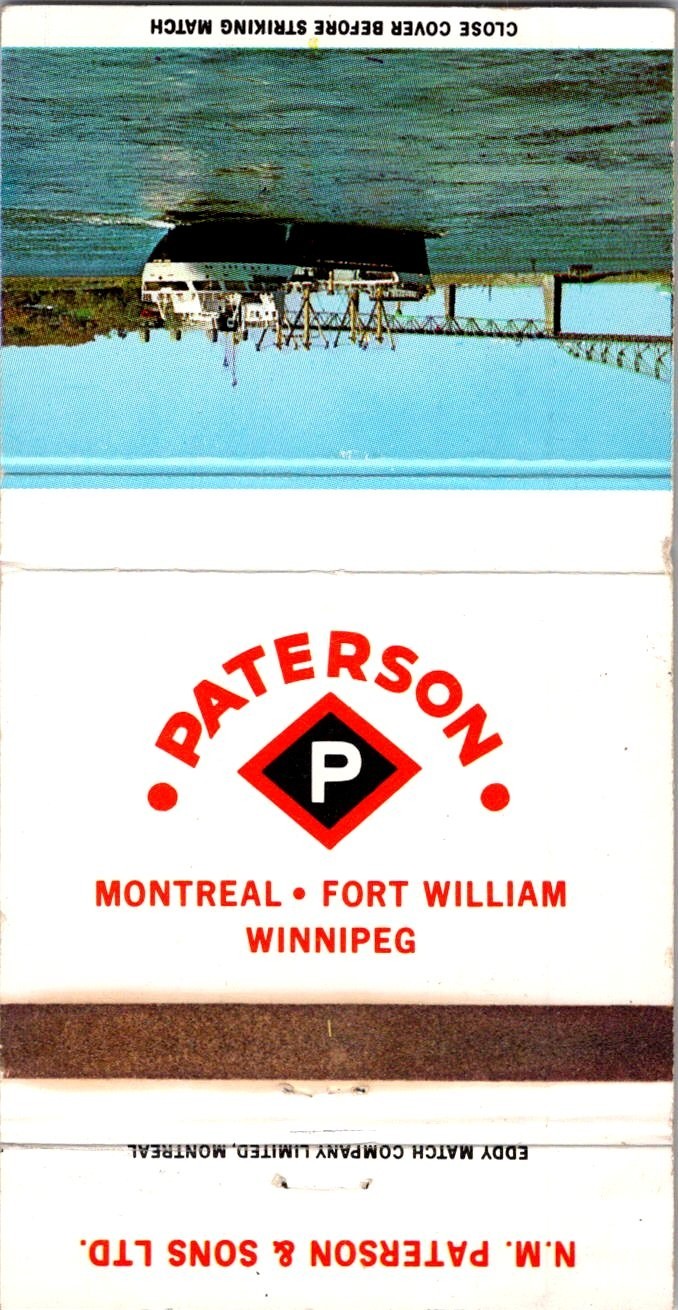 N. M. Paterson & Sons Ltd. Montreal Canada 1918 Vintage Matchbook Cover 5ML2-1