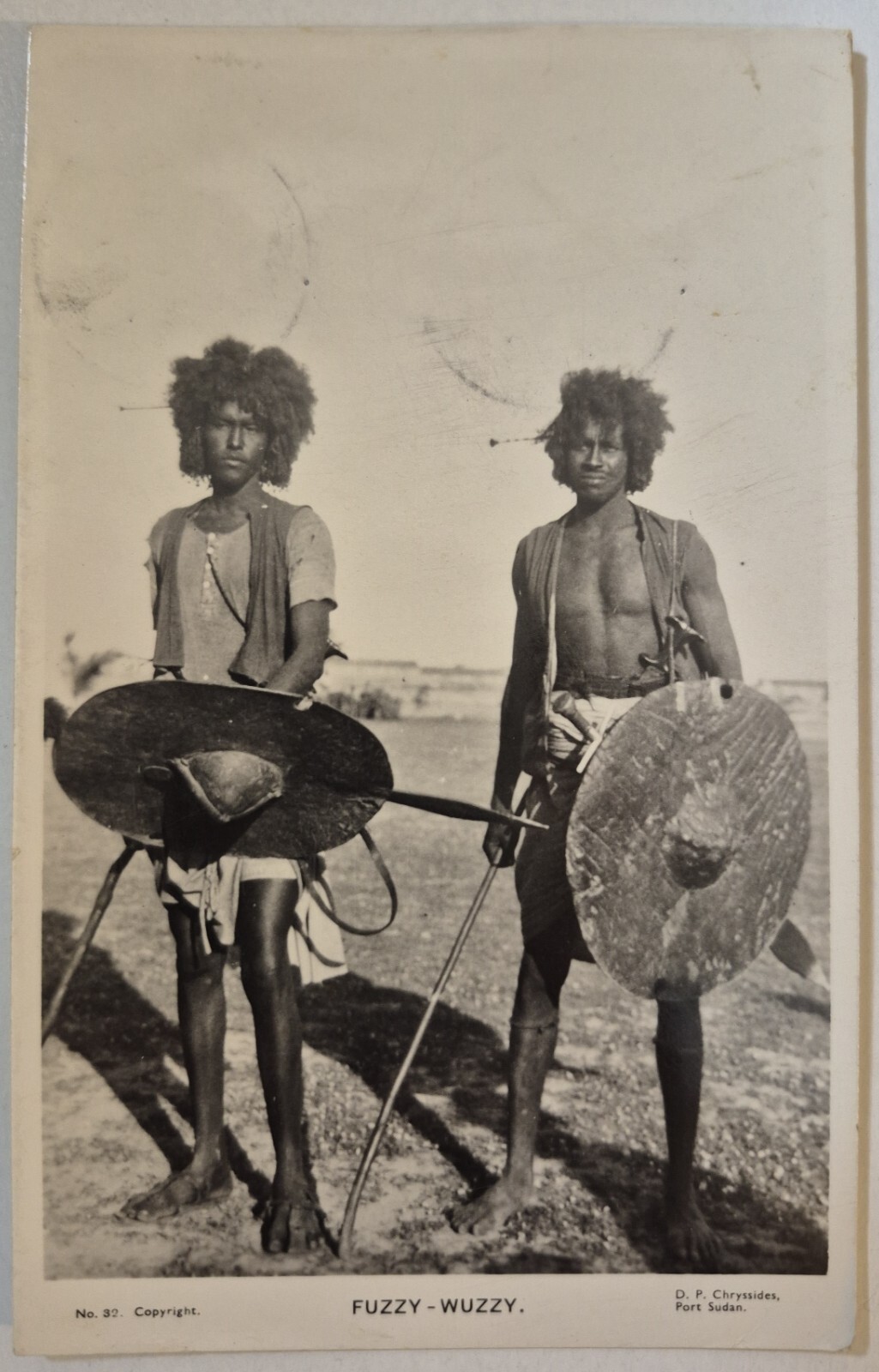 Vintage Postcard RPPC Fuzzy Wuzzy Shields Battle Gear Sudan Natives AA83 Vintage Postcard RPPC Fuzzy Wuzzy Shields Battle Gear Sudan Natives AA83