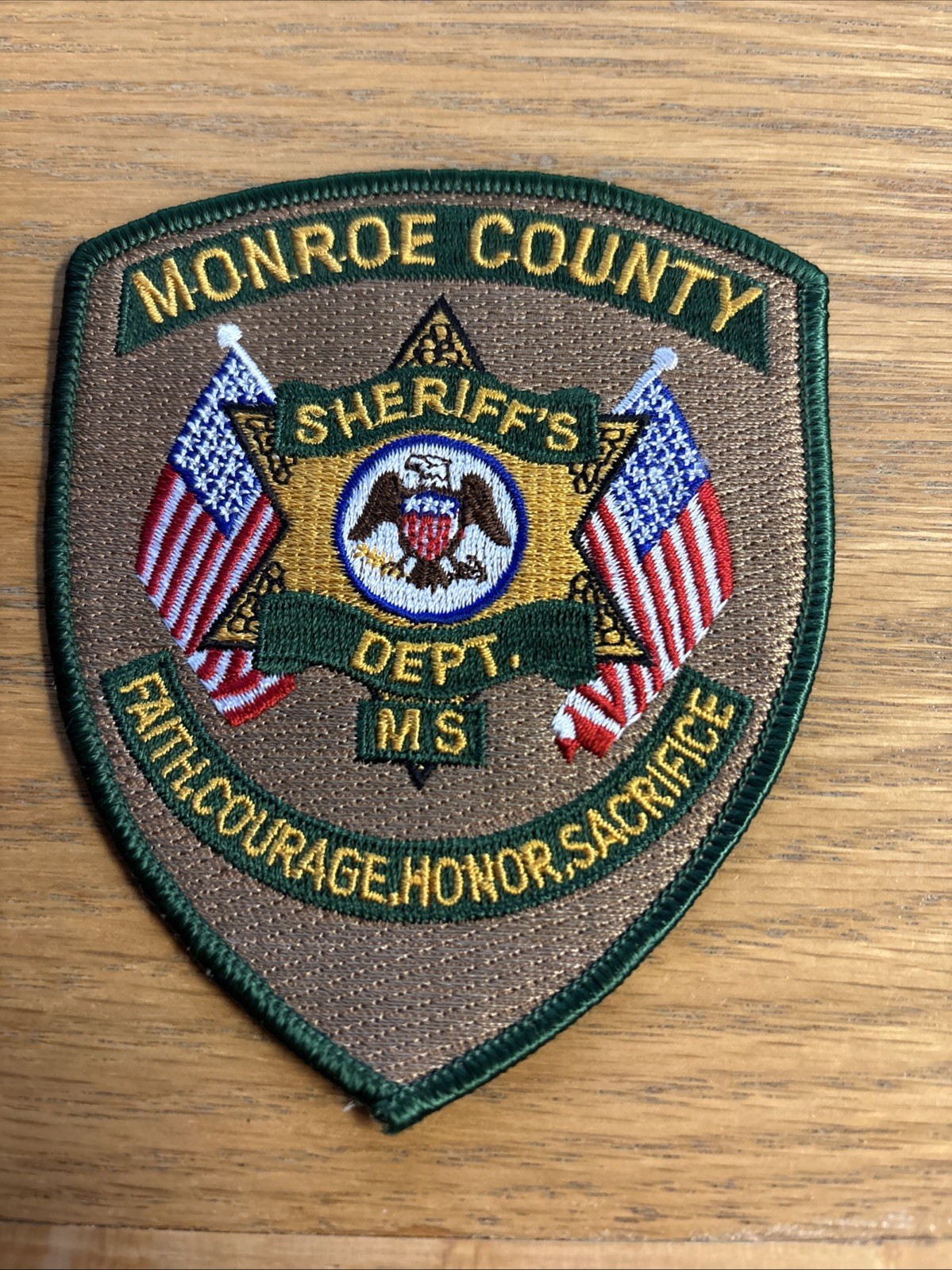 Monroe County Mississippi Sheriff Patch Historical Memoribilia