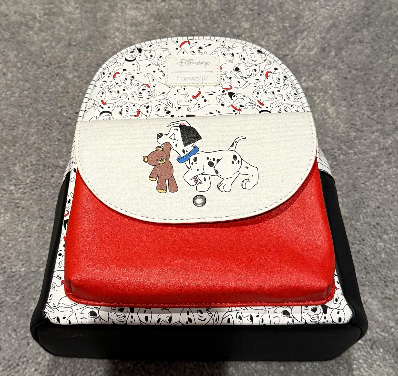 Loungefly Disney 101 Dalmatians Red White Black Mini Backpack Purse