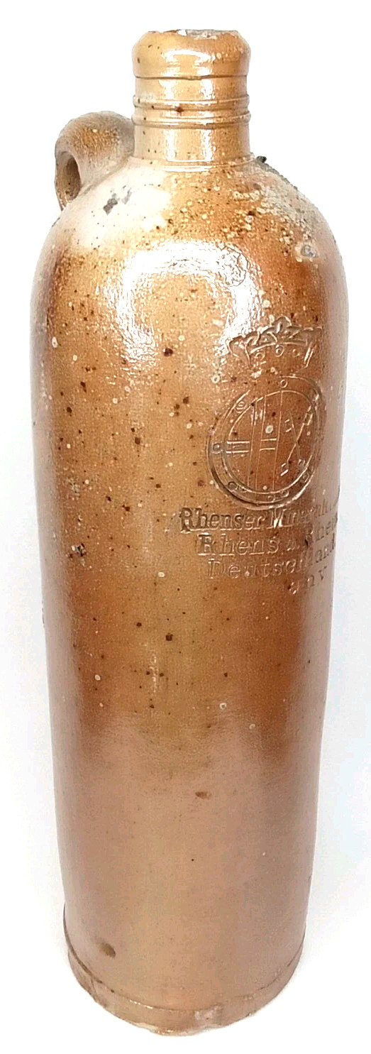 Antique 1880s Rhenser Mineral Water Jar No. 3 Made In Germany Signed New Arrival