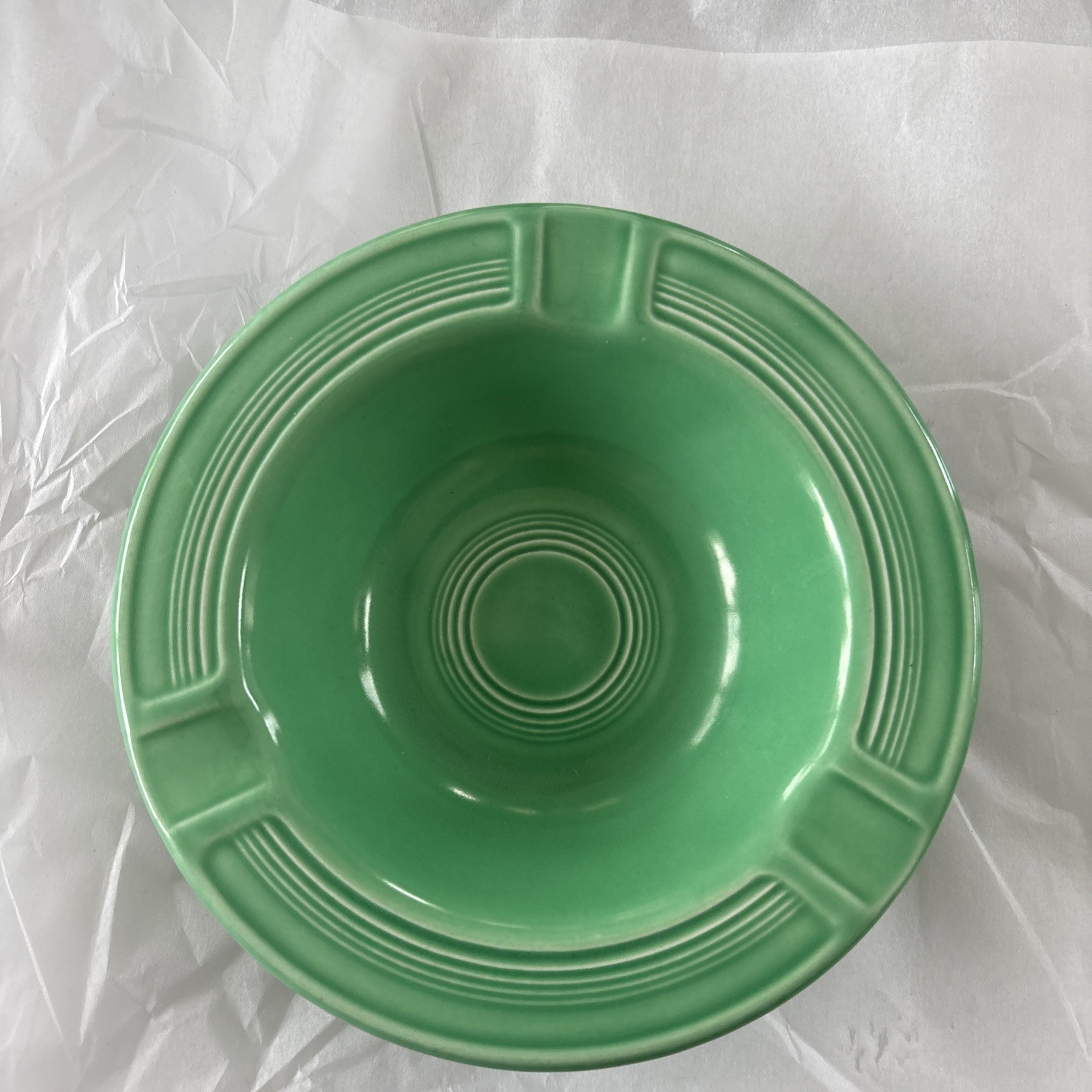 Vintage Green Fiesta  Ashtray; Early Unmarked; EUC