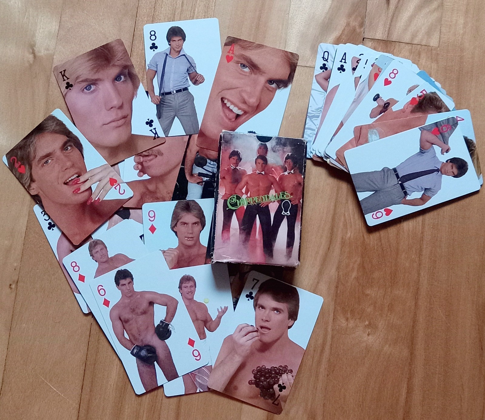 Vintage Chippendales Playing Cards Full Deck 1982 Male Dancers Show Pass 1 Joker