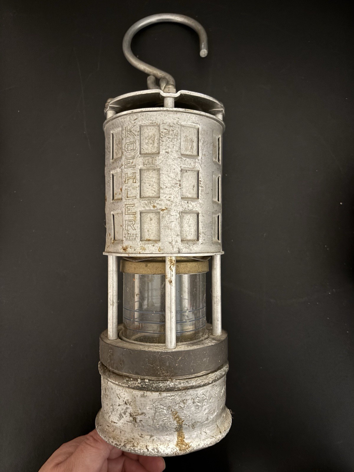 Vintage Koehler Permissible Flame Safety Lamp No 209 Coal Miners Lantern USA