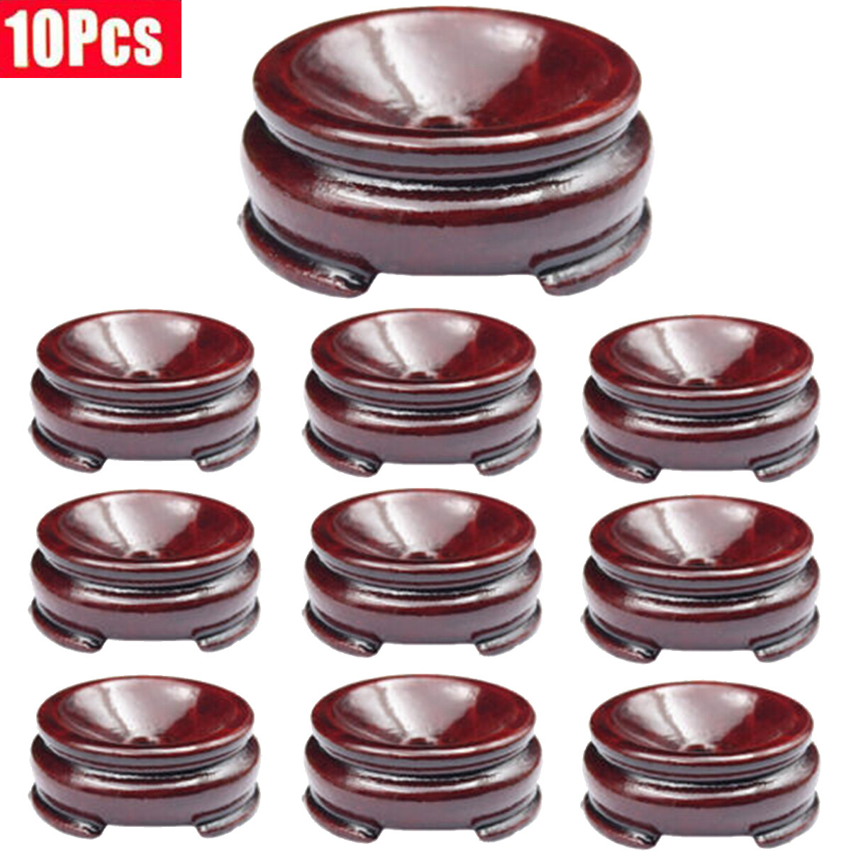 10pcs Wood Display Stand For 20-60MM Crystal Ball Sphere Globe Stone Holder Egg