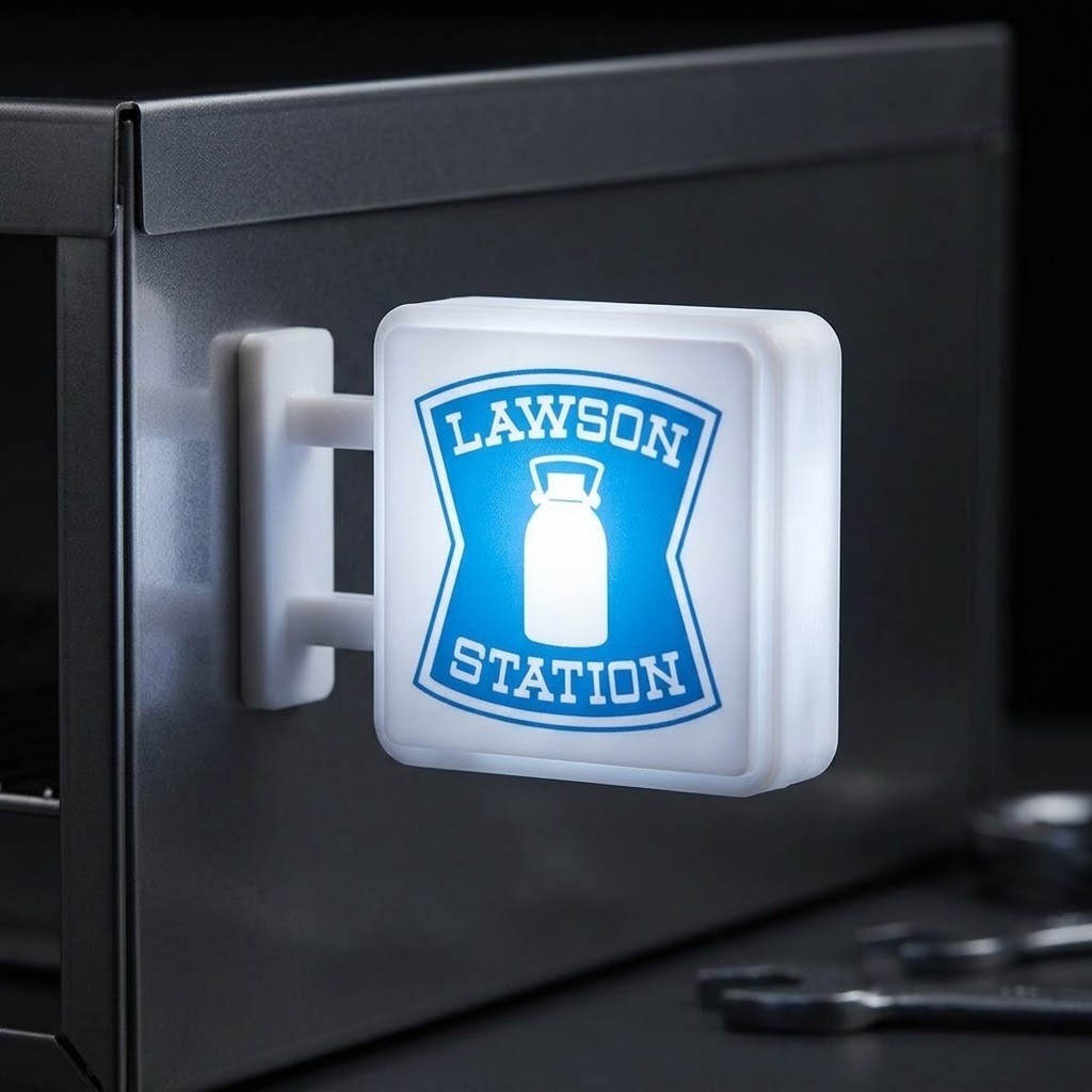 Lawson Miniature Light Sign Magnet Convenience Store Mini LED Sign New Japan