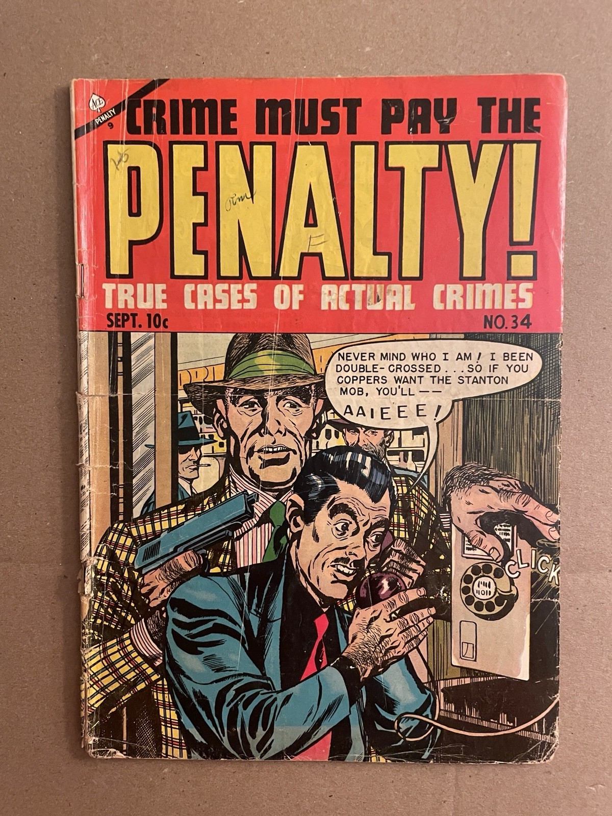 Crime Must Pay the Penalty #34 1953 Ace Comic Book Golden Age Dirty Dozen Rare