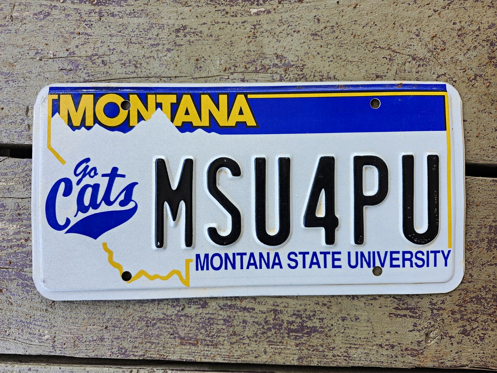 MONTANA Montana State University Bobcats / Cats Collectible License Plate M3U4PU