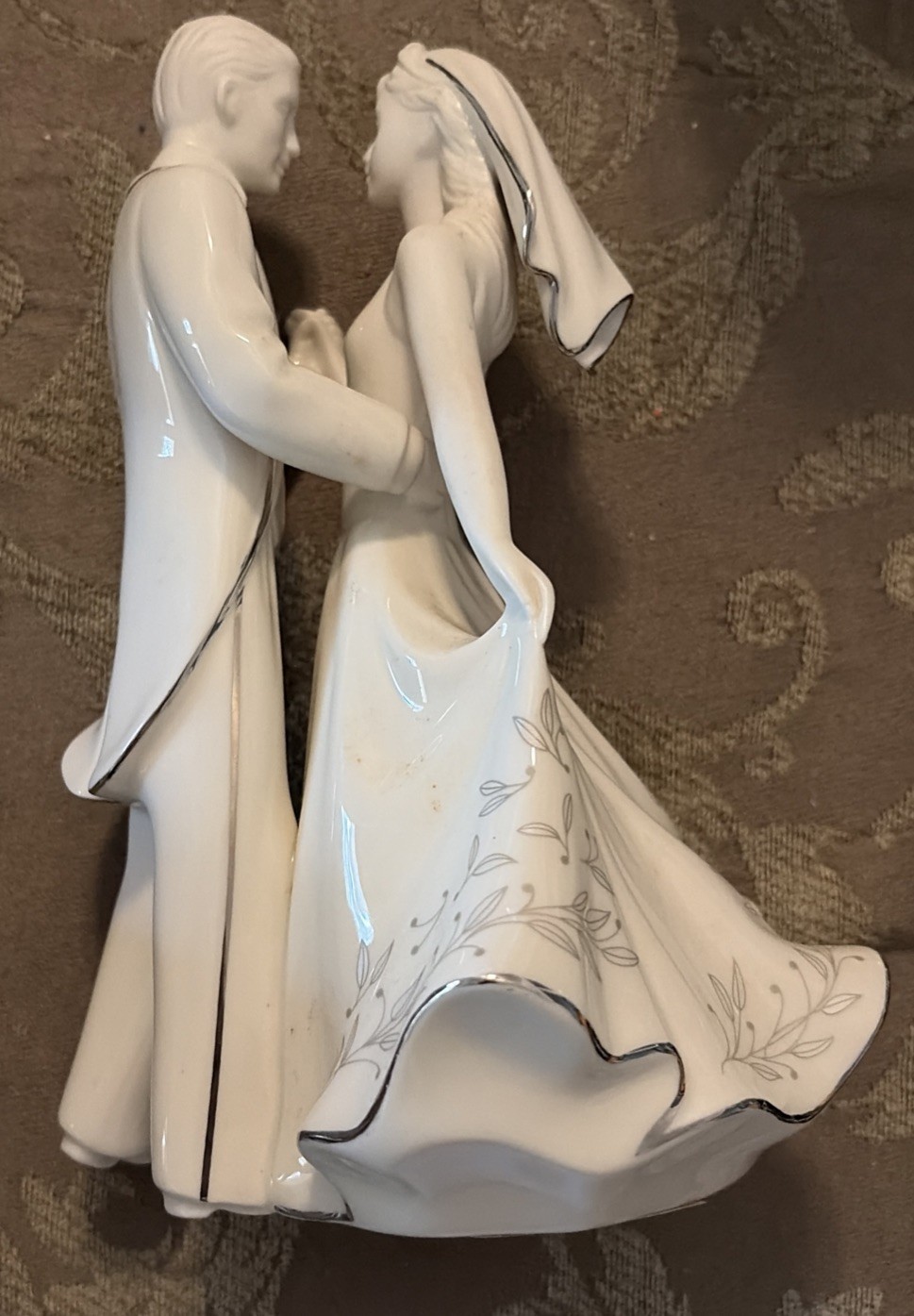 Lenox Wedding Promises Collection Cake Topper-First Dance 8.5” Bisque and glazed