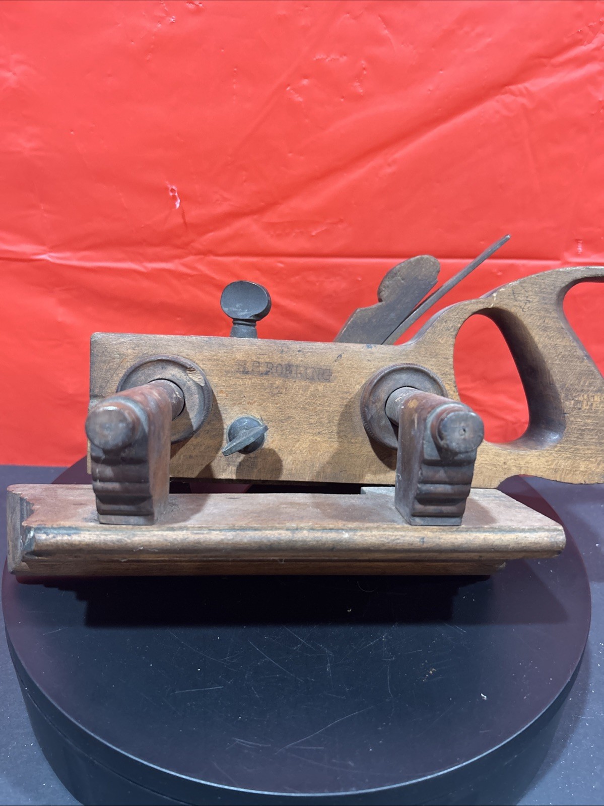 Antique Sandusky Tool Co #117 Screw Arm Wood Plow Plane Woodworking Carpentry Antique Sandusky Tool Co #117 Screw Arm Wood Plow Plane Woodworking Carpentry