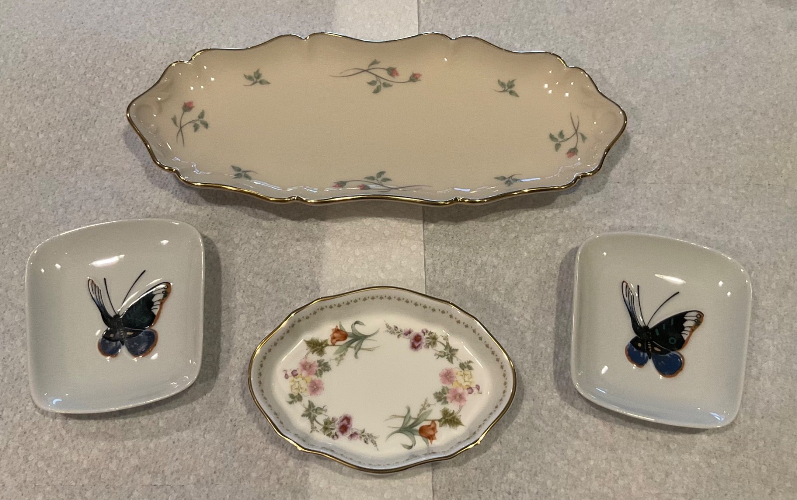 Lenox Rose Manor 9 1/2” / Wedgwood Mirabelle / Haviland Limoges Trinket Dishes