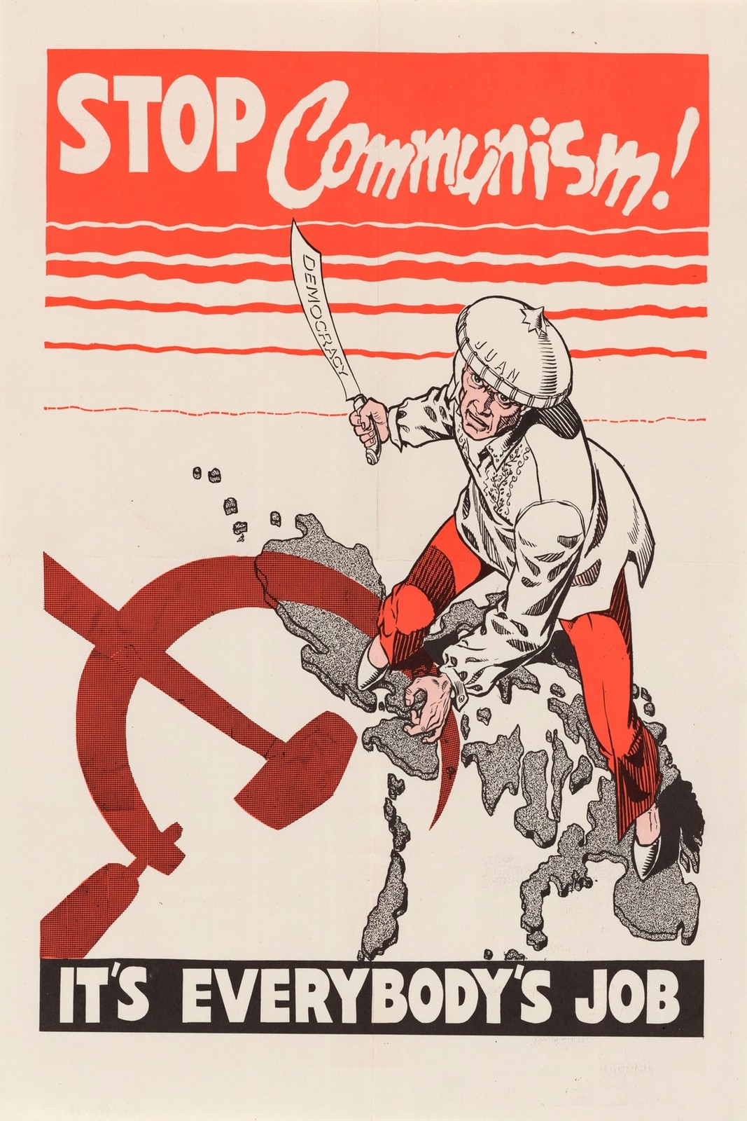 🛑 Stop Communism Poster - Cold War Era Propaganda - 24x36” - Premium Matte