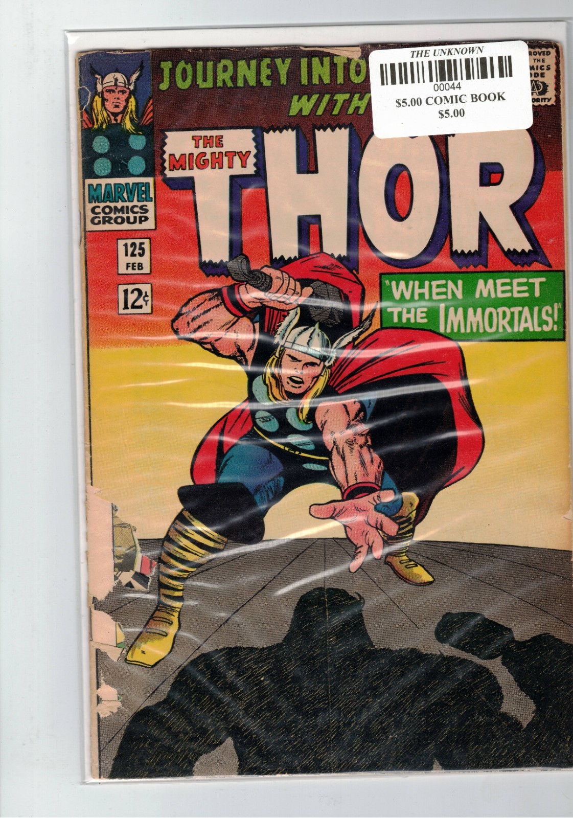Journey Into Mystery #125 Thor When Meet the Immortals 1966 Marvel 1966 Journey Into Mystery #125 Thor When Meet the Immortals 1966 Marvel 1966