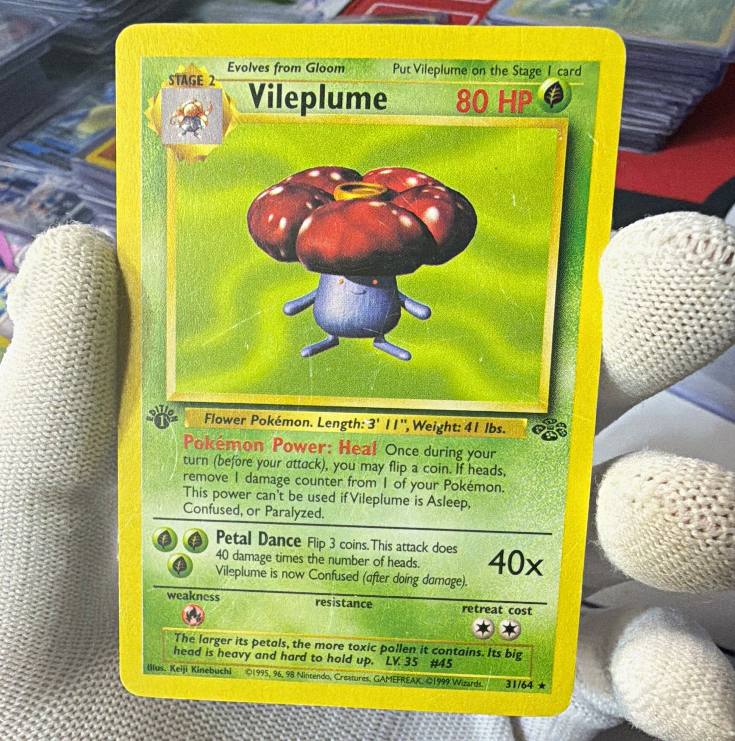 HP Jungle Vileplume 31/64 1st Edition 1999 Wizards English Card