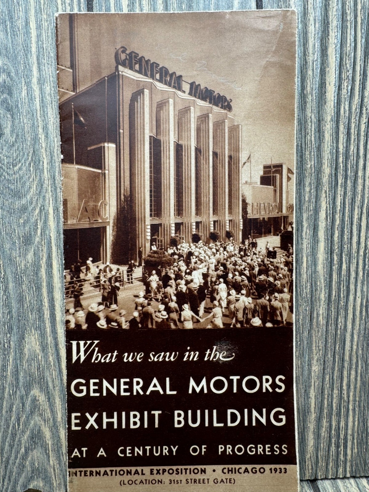 Vintage 1933 General Motors Exhibit Building Brochure