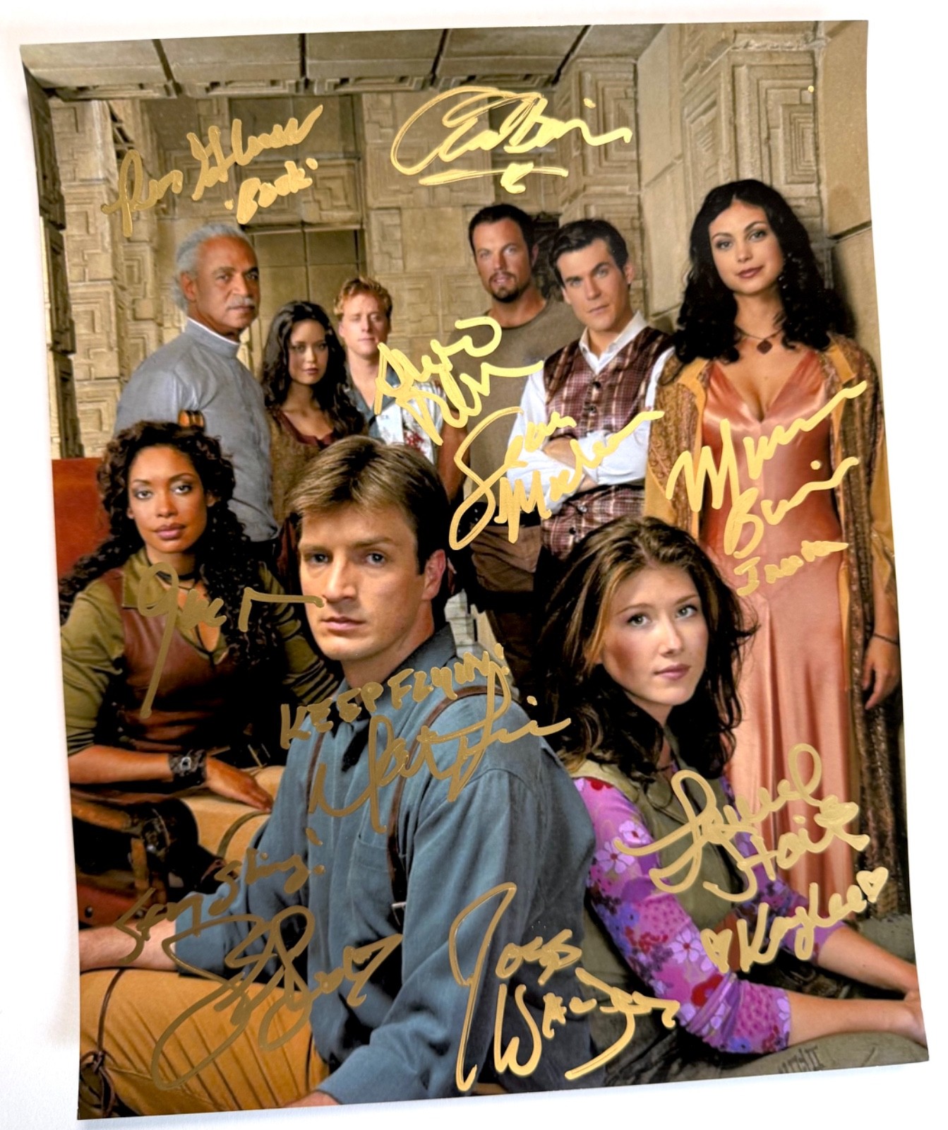 FIREFLY photo COMPLETE cast signed by all NATHAN FILLION JOSS WHEDON Serenity