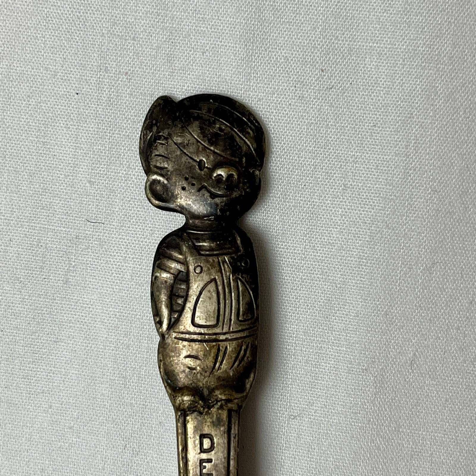 VINTAGE DENNIS THE MENACE SILVERPLATE NICKEL NOVELTY SOUP 6\