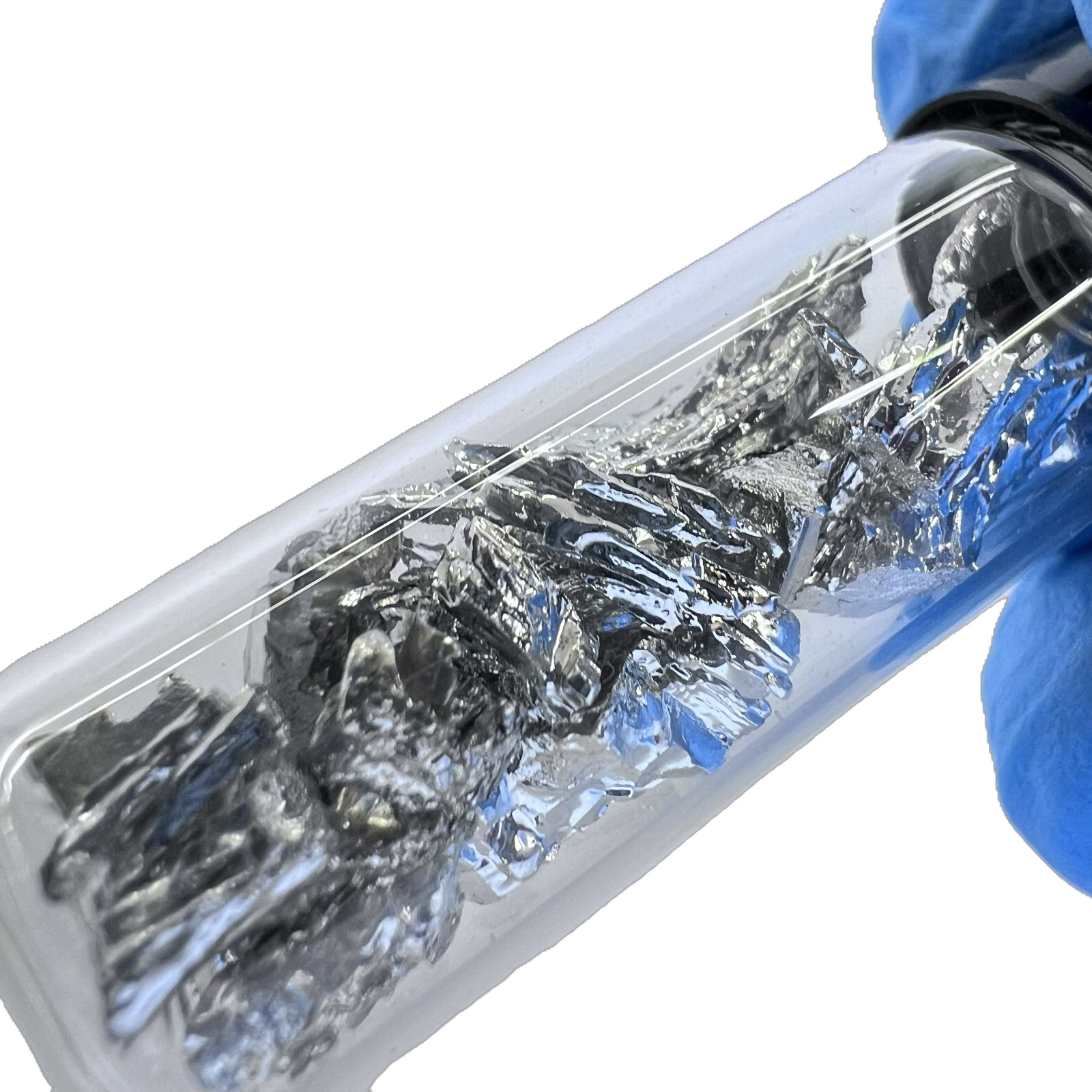 Tin Metal Crystal (Sn) – Grains Element Sample – 1 Dram Glass – Periodic Table