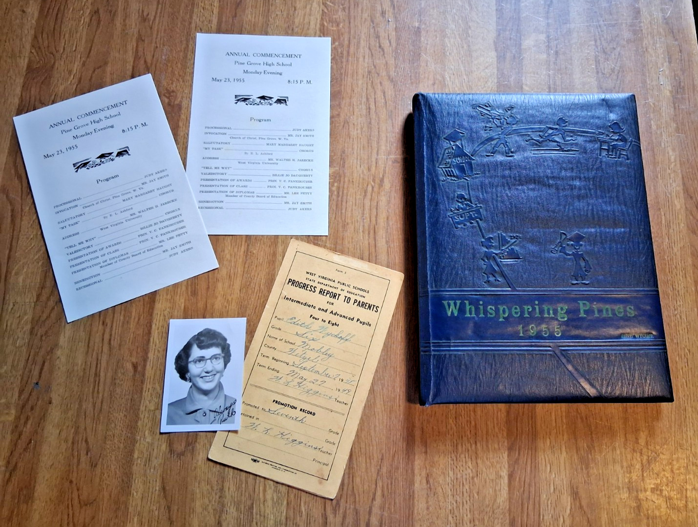 ~1955 Pine Grove HIGH SCHOOL WV Yearbook ~ Wetzel County West Virginia~