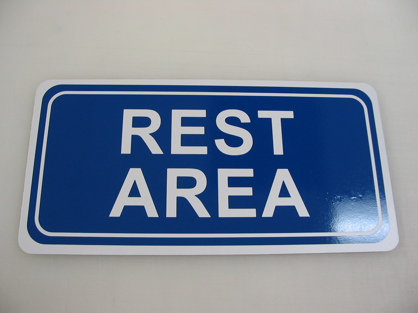 REST AREA Metal Sign Highway Vintage Car Shop Garage Pumping Gas Service Station